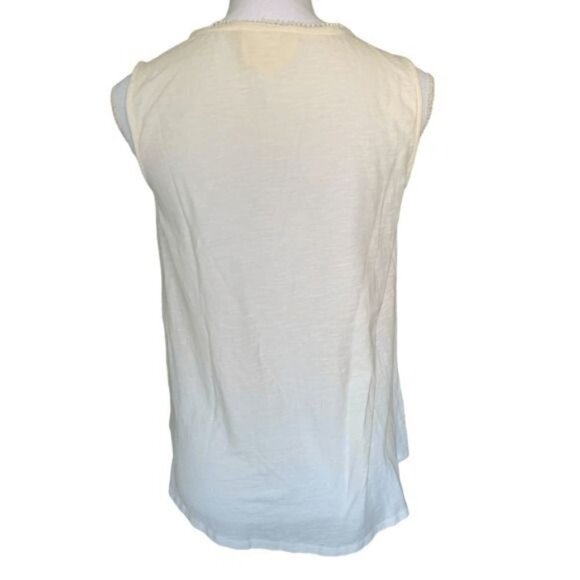 Two by Vince Camuto Womens Top Size Small Sleeveless White With Lace Overlay - Picture 3 of 11